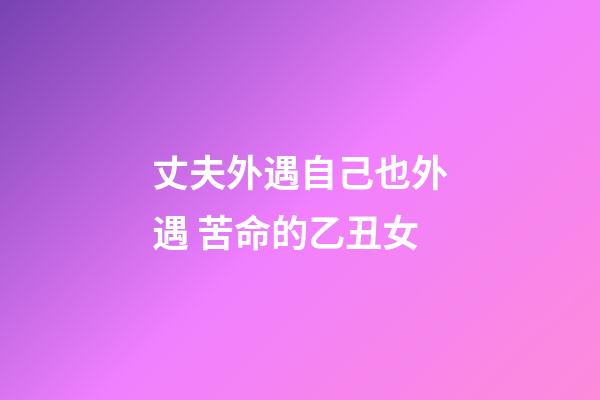 丈夫外遇自己也外遇 苦命的乙丑女